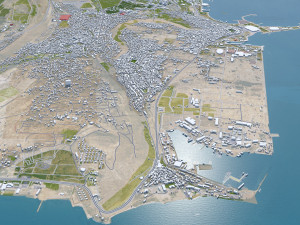 Baku city azerbaijan 50km 3D Model