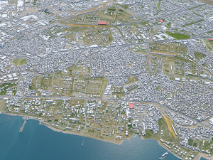 Baku city azerbaijan 50km 3D Model