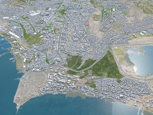 Baku city azerbaijan 50km 3D Model
