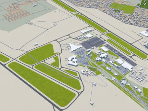 Baku city azerbaijan 50km 3D Model
