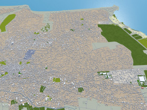 Baku city azerbaijan 50km 3D Model