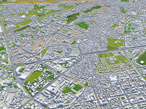 Baku city azerbaijan 50km 3D Model