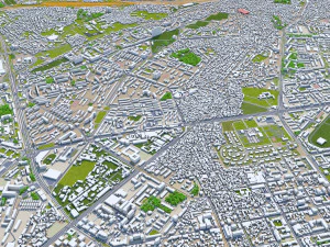 Baku city azerbaijan 50km 3D Model