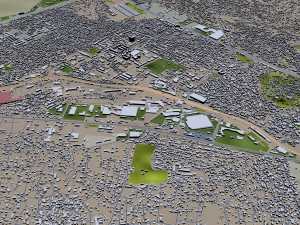 Baku city azerbaijan 50km 3D Model