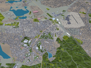Baku city azerbaijan 50km 3D Model