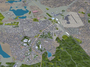 Baku city azerbaijan 50km 3D Model