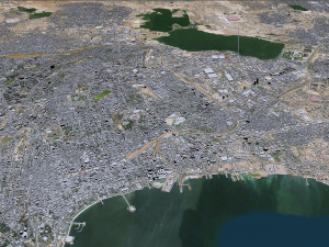 Baku city azerbaijan 50km 3D Model
