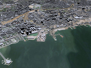 Baku city azerbaijan 50km 3D Model