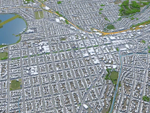 Ballarat city australia 40km 3D Model