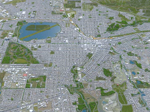 Ballarat city australia 40km 3D Model