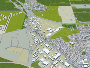 Ballarat city australia 40km 3D Model