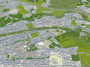 Ballarat city australia 40km 3D Model
