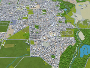 Ballarat city australia 40km 3D Model