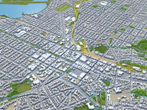 Ballarat city australia 40km 3D Model