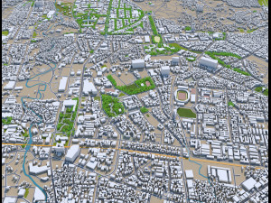 bandung city 25km 3D Model