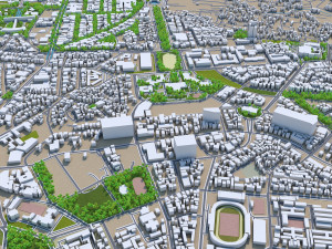 bandung city 25km 3D Model