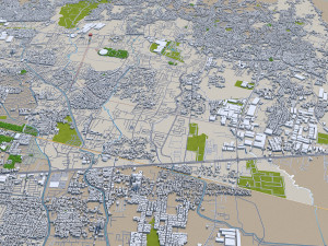 bandung city 25km 3D Model