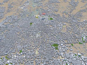 bandung city 25km 3D Model