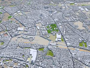 bandung city 25km 3D Model