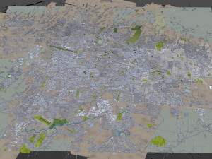 bandung city 25km 3D Model