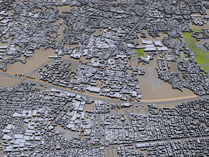 bandung city 25km 3D Model