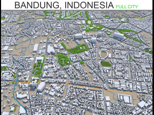 bandung city 25km 3D Model