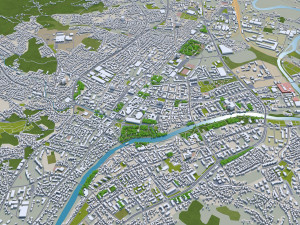 banja luka bosnia and herzegovina city 50km 3D-Modell