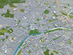 banja luka bosnia and herzegovina city 50km 3D Model