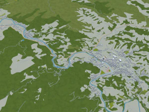 banja luka bosnia and herzegovina city 50km 3D Model