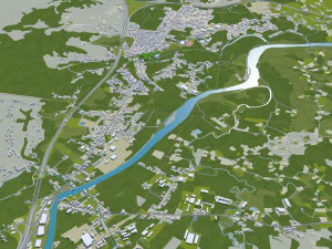 banja luka bosnia and herzegovina city 50km 3D Model
