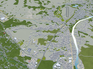 banja luka bosnia and herzegovina city 50km 3D-Modell