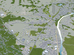 banja luka bosnia and herzegovina city 50km 3D Model