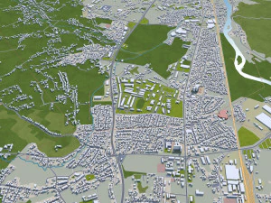 banja luka bosnia and herzegovina city 50km 3D Model