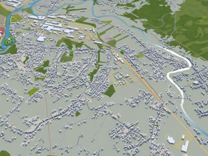 banja luka bosnia and herzegovina city 50km 3D Model