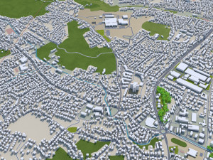 banja luka bosnia and herzegovina city 50km 3D-Modell