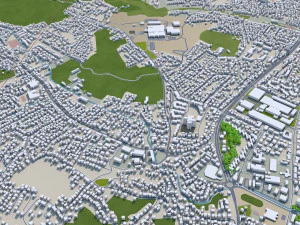 banja luka bosnia and herzegovina city 50km 3D Model