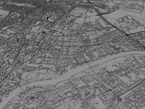 banja luka bosnia and herzegovina city 50km 3D-Modell
