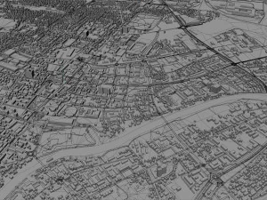banja luka bosnia and herzegovina city 50km 3D Model