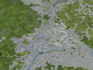 banja luka bosnia and herzegovina city 50km 3D Model