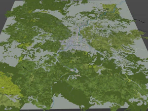 banja luka bosnia and herzegovina city 50km 3D Model