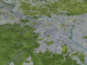 banja luka bosnia and herzegovina city 50km 3D Model