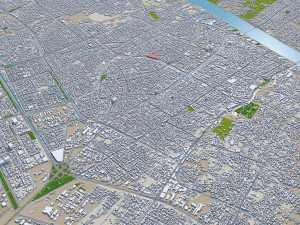 Basra city iraq 35km 3D Model