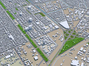Basra city iraq 35km 3D Model