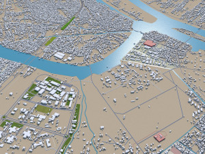 Basra city iraq 35km 3D Model