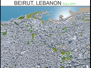 Bejrut miasto Liban 30 km Model 3D