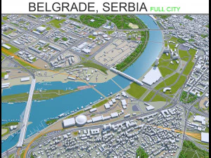 ベオグラード市 セルビア 60km 3Dモデル