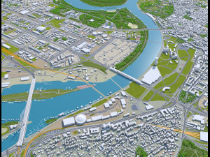 belgrade city serbia 60km 3D-Modell
