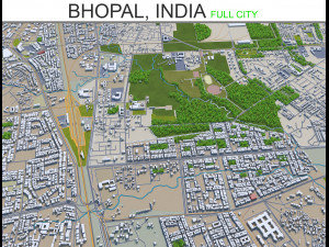 bhopal city india 70km 3D Model