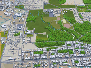 bhopal city india 70km 3D Model