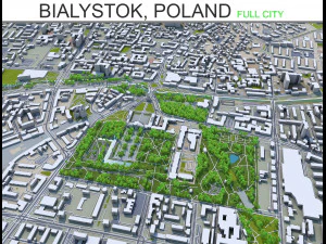 citt&agrave; di bialystok polonia 60 km Modello 3D